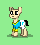 Size: 59x66 | Tagged: safe, artist:dematrix, imported from derpibooru, earth pony, pony, pony town, bald, clothes, colt, foal, green background, ipin, male, pixel art, ponified, simple background, solo, upin ipin