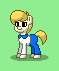 Size: 59x71 | Tagged: safe, artist:dematrix, imported from derpibooru, earth pony, pony, pony town, clothes, fred jones, green background, male, pixel art, ponified, scooby doo, simple background, solo, stallion