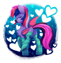 Size: 880x908 | Tagged: artist needed, source needed, safe, imported from derpibooru, oc, oc only, oc:skarlet burn, bat pony, pony, butt, clothes, featureless crotch, heart, plot, simple background, socks, solo, stockings, striped socks, thigh highs, white background
