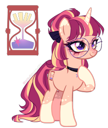 Size: 1941x2297 | Tagged: safe, artist:gihhbloonde, imported from derpibooru, oc, pony, unicorn, female, glasses, mare, offspring, parent:sunburst, parent:twilight sparkle, parents:twiburst, simple background, solo, transparent background