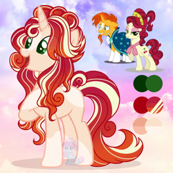 Size: 1280x1280 | Tagged: safe, artist:shiee-artopia223, imported from derpibooru, cherry jubilee, sunburst, pony, unicorn, base used, bedroom eyes, eyelashes, female, fusion, glasses, male, mare, stallion