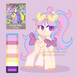 Size: 660x660 | Tagged: safe, artist:shiee-artopia223, imported from derpibooru, oc, human, pegasus, pony, bow, colored hooves, duo, eyelashes, female, humanized, mare, moe shop, pegasus oc, sunglasses, tail, tail bow, unamused, wings