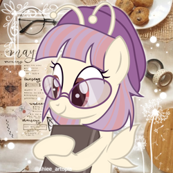 Size: 1200x1200 | Tagged: safe, artist:shiee-artopia223, imported from derpibooru, oc, oc only, pegasus, pony, antennae, base used, book, bust, eyelashes, female, glasses, hat, mare, pegasus oc, smiling, sunglasses, wings