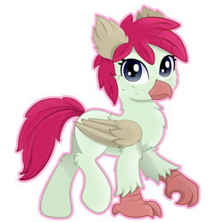 Size: 1560x1608 | Tagged: safe, artist:helip12, imported from derpibooru, oc, oc:frothy, hippogriff, female, simple background, solo, transparent background