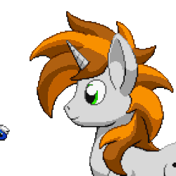 Size: 576x576 | Tagged: safe, artist:kelvin shadewing, imported from derpibooru, oc, oc only, oc:electric blue, oc:gentlesteps, pegasus, unicorn, animated, cute, fetish, gif, macro, male, male pred, micro, pixel art, safe vore, simple background, soft vore, stallion, swallowing, transparent background, vore, willing prey, willing vore