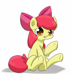 Size: 2091x2229 | Tagged: safe, artist:up_p_ab, imported from derpibooru, apple bloom, earth pony, pony, female, filly, foal, simple background, sitting, solo, white background