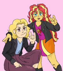 Size: 440x497 | Tagged: artist needed, safe, imported from derpibooru, sunset shimmer, human, equestria girls, spoiler:amphibia, amphibia, crossover, older, sasha waybright, spoilers for another series