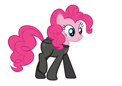 Size: 2912x2059 | Tagged: safe, artist:mr-loco-moto, imported from derpibooru, pinkie pie, earth pony, pony, it's about time, season 2, catsuit, female, high res, mare, simple background, smiling, solo, transparent background, trotting, vector