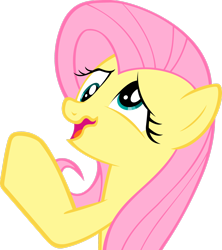 Size: 2308x2598 | Tagged: safe, artist:zapapplejam, imported from derpibooru, fluttershy, pegasus, pony, derp, faic, female, high res, mare, show accurate, simple background, transparent background, vector