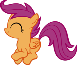 Size: 2674x2243 | Tagged: safe, artist:zapapplejam, imported from derpibooru, scootaloo, pegasus, pony, cute, cutealoo, eyes closed, female, filly, foal, high res, simple background, solo, transparent background, vector