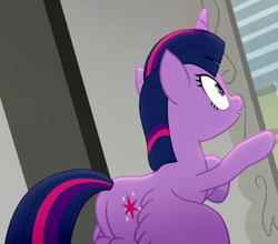 Size: 564x497 | Tagged: safe, imported from derpibooru, screencap, twilight sparkle, alicorn, rainbow roadtrip, butt, butt focus, cropped, plot, solo, twibutt, twilight sparkle (alicorn)