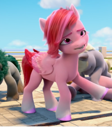 Size: 460x520 | Tagged: safe, imported from derpibooru, screencap, pegasus, pony, spoiler:g5, spoiler:my little pony: make your mark, bongo beats, cropped, diggy, female, g5, mare, my little pony: make your mark, my little pony: make your mark chapter 1, pastel pop, raised hoof, unnamed character, unnamed pony, windy (g5)