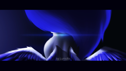 Size: 2000x1125 | Tagged: safe, artist:lumolla, imported from derpibooru, oc, pegasus, pony, from behind, monochrome, rear view, solo, spread wings, wings