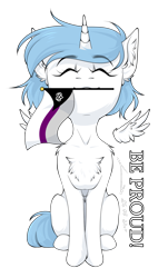 Size: 674x1114 | Tagged: safe, artist:lunciakkk, imported from derpibooru, oc, oc only, oc:seiko, alicorn, chest fluff, commission, ear fluff, flag, pride flag, pride month, simple background, solo, transparent background, ych result