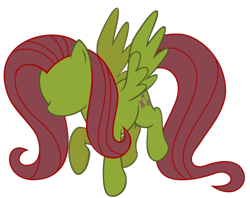 Size: 540x427 | Tagged: safe, artist:anon-star, imported from derpibooru, fluttershy, pegasus, pony, female, mare, no face, simple background, slenderpony, spread wings, transparent background, wings