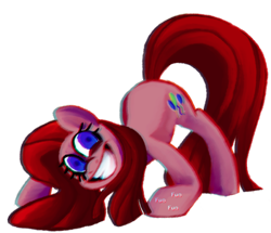 Size: 540x464 | Tagged: safe, artist:anon-star, imported from derpibooru, pinkie pie, earth pony, pony, dialogue, female, fun fun fun, looking at you, mare, pinkamena diane pie, simple background, smiling, solo, text, transparent background