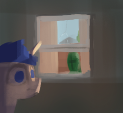 Size: 1128x1032 | Tagged: safe, artist:s410, imported from derpibooru, oc, oc:anon, oc:mysza, human, pony, unicorn, glass, male, sketch, window