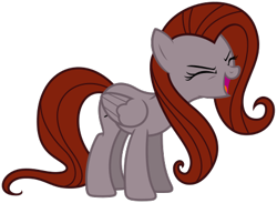 Size: 440x322 | Tagged: safe, derpibooru exclusive, edit, editor:flynnmlp, imported from derpibooru, vector edit, oc, oc only, oc:funny jo, pegasus, pony, sonic rainboom (episode), .svg available, eyes closed, female, folded wings, full body, hooves, mare, open mouth, open smile, pegasus oc, recolor, simple background, smiling, solo, standing, svg, tail, trace, transparent background, vector, wings, yay