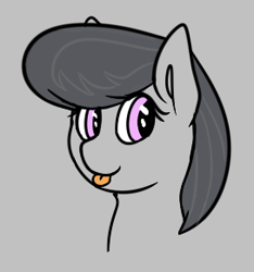 Size: 272x291 | Tagged: safe, octavia melody, earth pony, pony, aggie.io, female, mare, simple background, smiling, tongue out