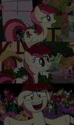 Size: 1280x2160 | Tagged: safe, edit, edited screencap, editor:jerryakiraclassics19, imported from twibooru, screencap, roseluck, pony, a friend in deed, bridle gossip, it isn't the mane thing about you, '90s, 80s, female, image, mare, open mouth, png, smiling