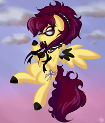 Size: 1500x1750 | Tagged: safe, artist:bamboodog, imported from derpibooru, oc, oc only, pegasus, pony, colored wings, female, glasses, mare, multicolored wings, pegasus oc, solo, wings