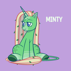 Size: 1350x1350 | Tagged: safe, artist:saggiemimms, imported from derpibooru, minty (g1), pony, unicorn, redesign