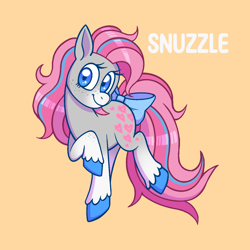 Size: 1350x1350 | Tagged: safe, artist:saggiemimms, imported from derpibooru, snuzzle, earth pony, pony, redesign