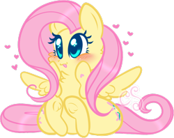Size: 1352x1070 | Tagged: safe, artist:cutiesparke, imported from derpibooru, fluttershy, pony, :3, blushing, both cutie marks, chest fluff, cute, daaaaaaaaaaaw, excited, female, heart, hoof heart, hooves on cheeks, large butt, lightly watermarked, mare, open mouth, shiny eyes, shyabetes, simple background, sitting, solo, spread wings, sweet dreams fuel, transparent background, watermark, weapons-grade cute, wide eyes, wide hips, wings