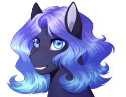 Size: 1800x1400 | Tagged: safe, artist:purplegrim40, imported from derpibooru, oc, oc only, earth pony, pony, bust, earth pony oc, grin, simple background, smiling, solo, transparent background