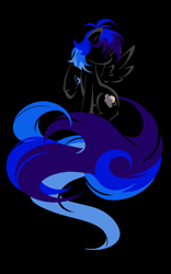 Size: 850x1360 | Tagged: safe, artist:bamboodog, imported from derpibooru, oc, oc only, pegasus, pony, black background, lineart, male, minimalist, simple background, solo, stallion