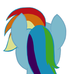 Size: 1280x1278 | Tagged: safe, artist:benpictures1, imported from derpibooru, rainbow dash, pegasus, pony, rainbow roadtrip, cute, dashabetes, female, inkscape, looking at something, mare, rear view, simple background, solo, transparent background, vector