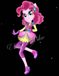 Size: 828x1052 | Tagged: safe, artist:mira.veike, imported from derpibooru, pinkie pie, human, equestria girls, crystal guardian, solo