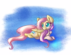 Size: 3300x2550 | Tagged: safe, alternate version, artist:leadhooves, imported from derpibooru, fluttershy, pegasus, pony, cute, daaaaaaaaaaaw, female, high res, lying down, mare, prone, shyabetes, solo