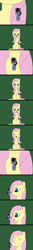 Size: 1024x7680 | Tagged: safe, artist:platinumdrop, imported from derpibooru, fluttershy, oc, comic, crying, gasp, kissing, peekaboo, request, shipping