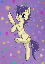 Size: 1001x1406 | Tagged: safe, artist:shydale edits, color edit, edit, imported from derpibooru, seven seas, star dancer, earth pony, pony, my little pony: the manga, abstract background, colored, cute, female, mare, solo, stars, style emulation