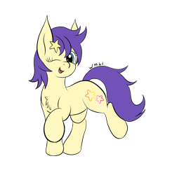 Size: 1863x1899 | Tagged: safe, artist:wapamario63, imported from derpibooru, star dancer, earth pony, pony, my little pony: the manga, cute, female, mare, one eye closed, open mouth, simple background, solo, transparent background, wink