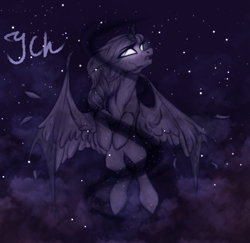 Size: 2029x1975 | Tagged: safe, artist:jsunlight, imported from derpibooru, oc, pegasus, pony, black magic, commission, darkness, evil, night, reincarnation, solo, your character here