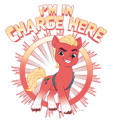 Size: 650x700 | Tagged: safe, imported from derpibooru, sprout cloverleaf, earth pony, pony, 2d, cropped, design, g5, male, merchandise, my little pony: a new generation, official, shirt design, simple background, solo, stallion, text, transparent background