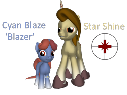 Size: 1200x900 | Tagged: safe, imported from derpibooru, oc, oc only, oc:cyan blaze, oc:star shine, 3d, daughter, female, simple background, transparent background