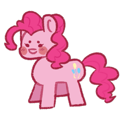 Size: 533x507 | Tagged: safe, artist:megatronsthiccthighs, imported from derpibooru, pinkie pie, earth pony, pony, chibi, simple background, solo, transparent background