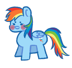 Size: 533x507 | Tagged: safe, artist:megatronsthiccthighs, imported from derpibooru, rainbow dash, pegasus, pony, chibi, simple background, solo, transparent background