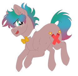 Size: 1900x1851 | Tagged: safe, artist:moonert, imported from derpibooru, oc, oc only, earth pony, pony, :p, bowtie, ear fluff, earth pony oc, freckles, male, simple background, solo, stallion, tongue out, transparent background