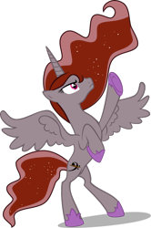 Size: 656x985 | Tagged: safe, artist:kopachris, derpibooru exclusive, edit, editor:fauli1221, imported from derpibooru, vector edit, oc, oc only, oc:funny jo, alicorn, pony, .svg available, alicorn oc, alicorn wings, female, female oc, flowing mane, frown, heterochromia, hoof shoes, horn, lidded eyes, mare, raised hoof, recolor, simple background, solo, sparkles, spread wings, svg, transparent background, vector, wings