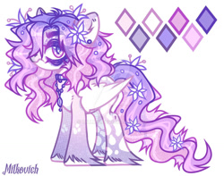 Size: 1280x1009 | Tagged: safe, artist:dillice, imported from derpibooru, oc, oc only, pegasus, pony, female, flower, flower in hair, hoof fluff, mare, messy mane, pegasus oc, solo