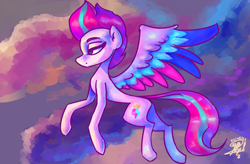 Size: 3700x2420 | Tagged: safe, artist:mannybcadavera, imported from derpibooru, zipp storm, pegasus, pony, female, flying, g5, mare, solo, spread wings, wings