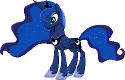 Size: 294x189 | Tagged: safe, artist:rockingscorpion, imported from derpibooru, princess luna, alicorn, pony, crown, ethereal mane, ethereal tail, female, hoof shoes, jewelry, mare, peytral, pixel art, princess shoes, regalia, simple background, slim, solo, starry mane, starry tail, tail, transparent background