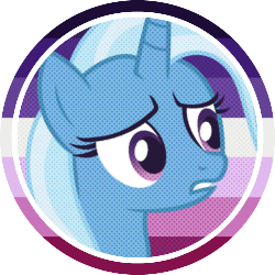 Size: 250x250 | Tagged: safe, artist:pridefulking, imported from derpibooru, trixie, icon, pride flag, simple background, solo, transparent background