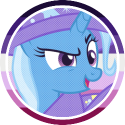 Size: 250x250 | Tagged: safe, artist:pridefulking, imported from derpibooru, trixie, icon, pride flag, simple background, solo, transparent background
