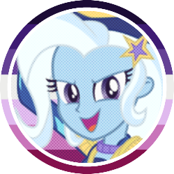 Size: 250x250 | Tagged: safe, artist:pridefulking, imported from derpibooru, trixie, human, equestria girls, icon, pride flag, simple background, solo, transparent background