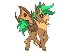 Size: 2250x1688 | Tagged: safe, imported from derpibooru, oc, oc:squeaking echo (squeak), bat pony, hybrid, moth, mothpony, original species, pony, chest fluff, fluffy, krita, leg fluff, simple background, transparent background